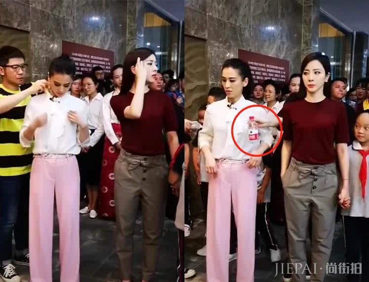 黄圣依少女装出席活动，与央视女主持同台，却因这个细节惨遭白眼