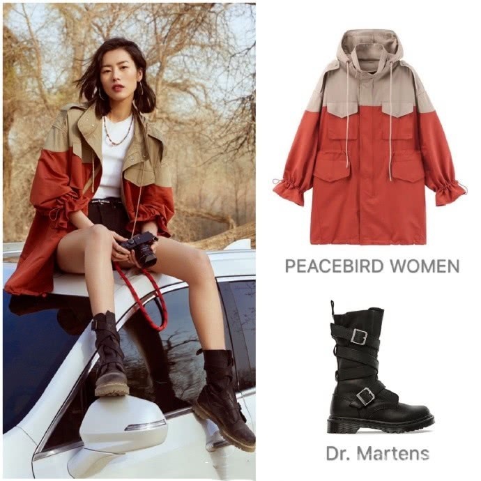 刘雯男友长裤走复古风,碎花纽扣上衣考验颜值