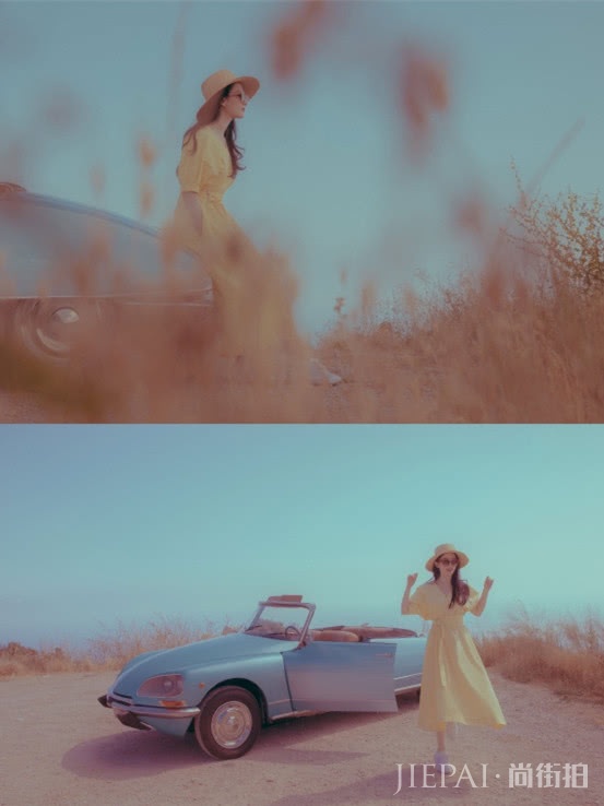 刘亦菲摩纳哥旅行照,一身鹅黄色长裙美到窒息