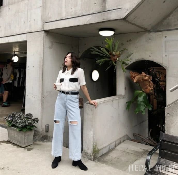 铅笔牛仔裤胖妹子可以穿,但另“3款”牛仔裤会更好,显瘦超厉害