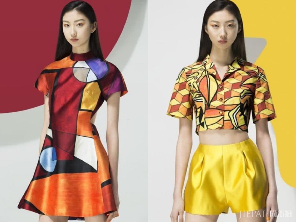 几何色块的搭配,让你又瘦又美又有个性
