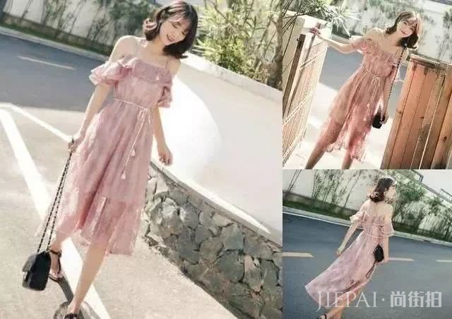 夏季最流行的5款粉色连衣裙，搭配一双平底鞋看着就少女