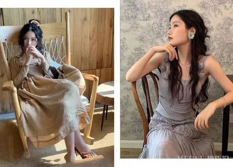 纯色桔梗裙知性美中带着着贵气，成熟女人味尽显