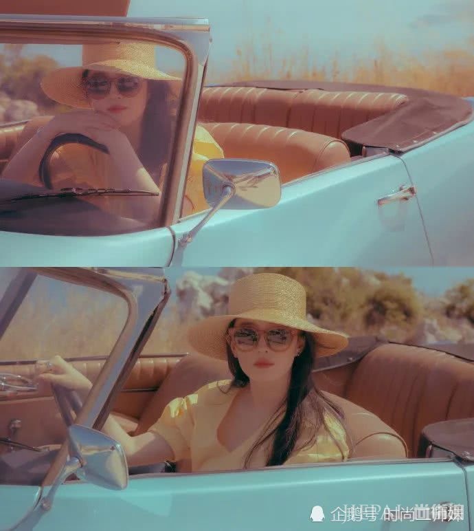 刘亦菲穿黄色连衣裙玩港风,洒脱优雅至极