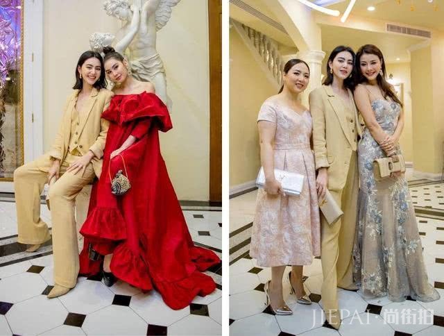 泰国女星Mai穿印花裙参加好友婚礼,优雅气质抢尽新娘风头