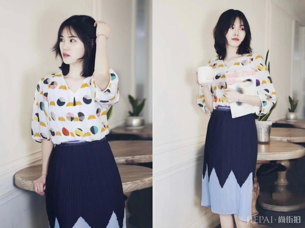 几何色块的搭配,让你又瘦又美又有个性