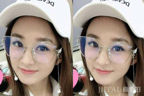 4位女星同戴金丝眼镜,本以为杨幂很美了,没想最后一个比她还美