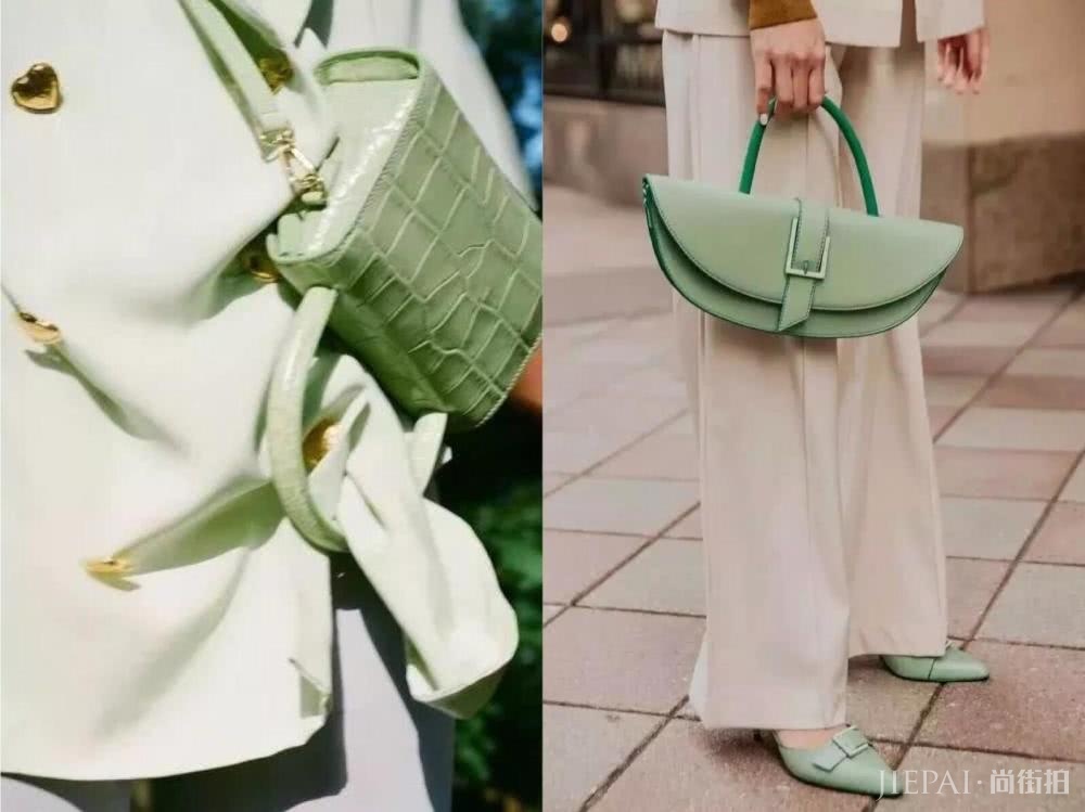 泫雅钟楚曦都穿的牛油果绿,清爽时髦