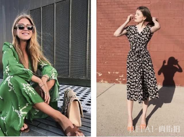 穿上显瘦的V领连衣裙，用这些设计搭配细节才能修身