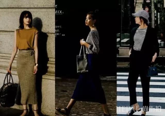 日本杂志穿搭示范，穿出优雅大气的初秋味道