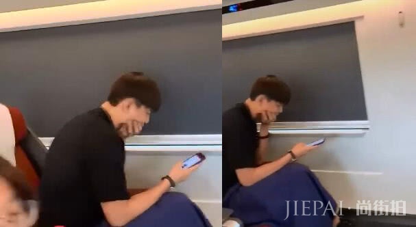 李现坐高铁为了不让网友认出，他捂住了腮帮子