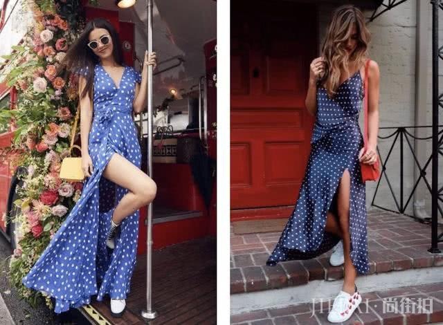 穿上显瘦的V领连衣裙，用这些设计搭配细节才能修身