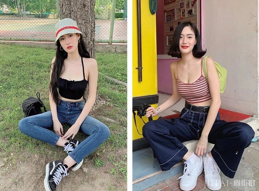 泰国女生的搭配,究竟有什么魅力?看这4个泰国小姐姐的别样穿搭