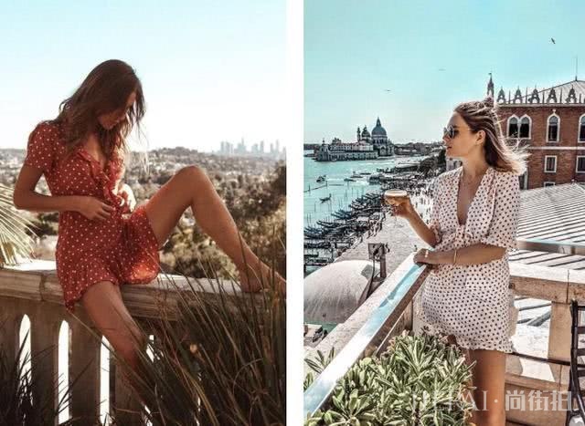 穿上显瘦的V领连衣裙，用这些设计搭配细节才能修身