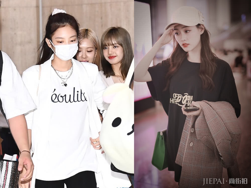 祝绪丹与Jennie都穿打底裤,各有各的时尚感