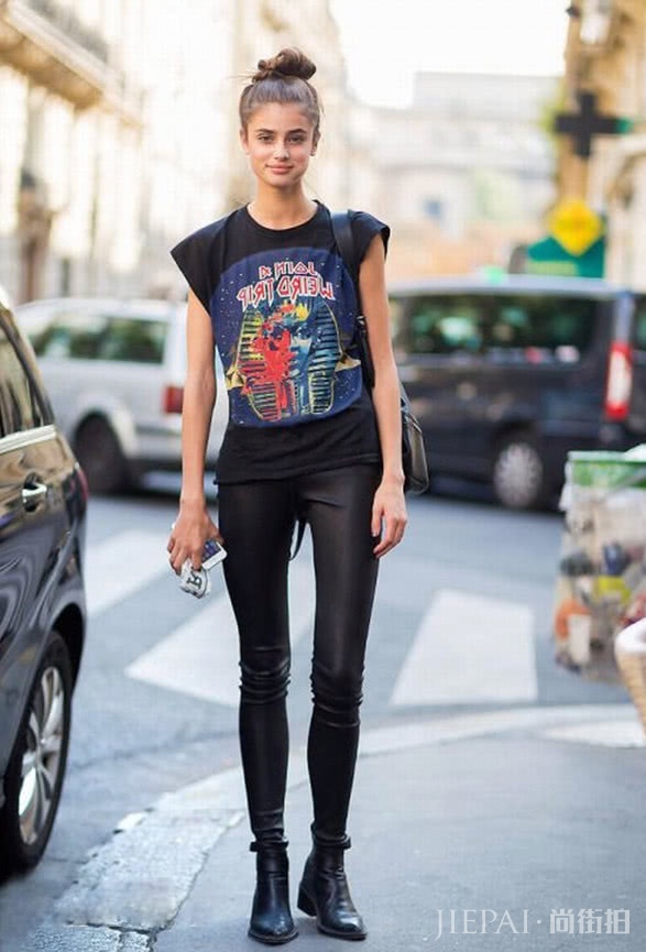 夏季T恤黑色最显瘦，轻松hold住裙装与裤装