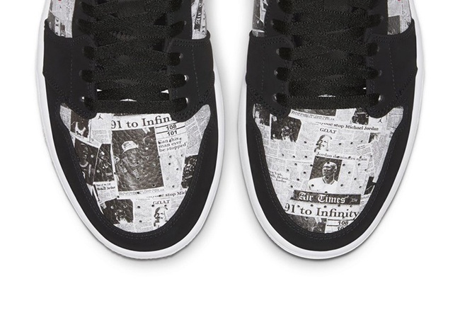 报纸印花与黑红的结合？！Air Jordan 1 Mid 新品来袭！