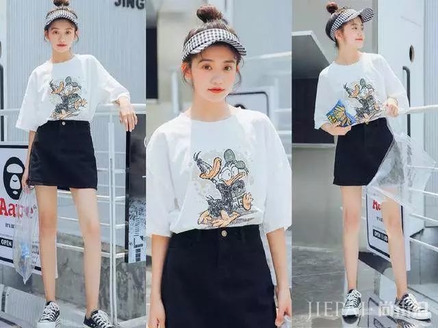 经典黑白配的夏季搭配,怎么穿都美