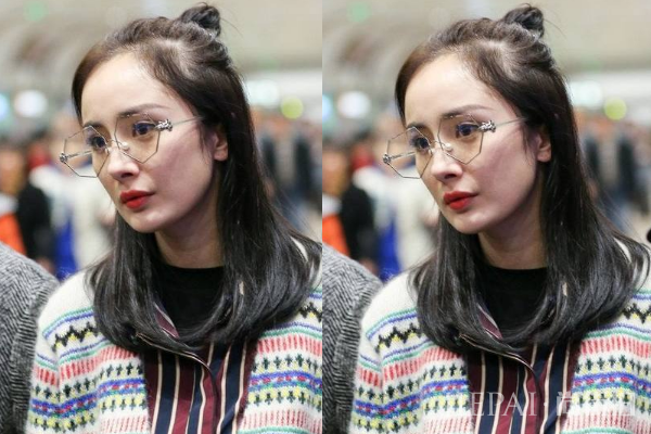 4位女星同戴金丝眼镜,本以为杨幂很美了,没想最后一个比她还美