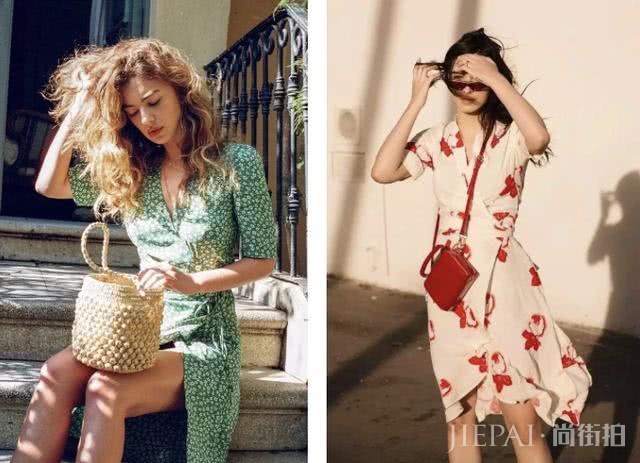 穿上显瘦的V领连衣裙，用这些设计搭配细节才能修身