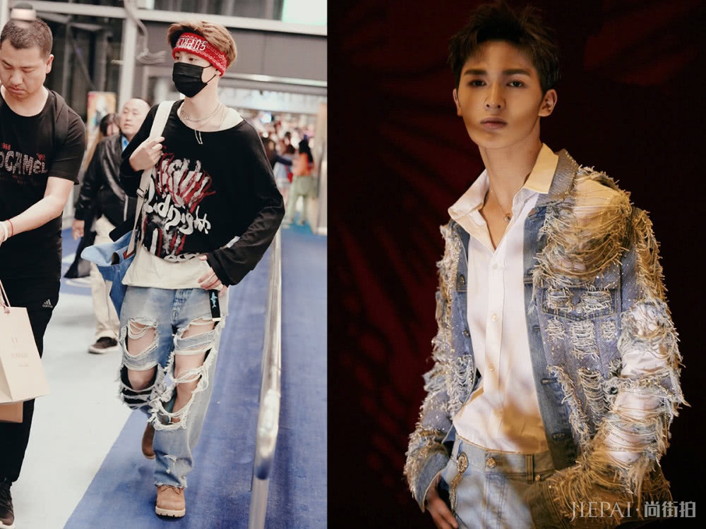 朱正廷卫衣开叉,Justin衣服破洞,“乞丐风”又要火?