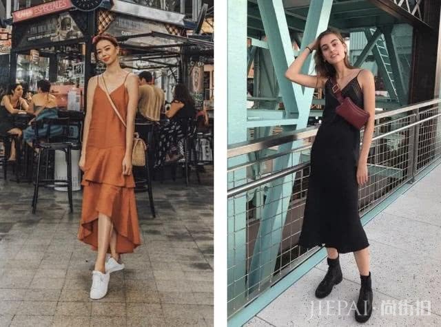 穿上显瘦的V领连衣裙，用这些设计搭配细节才能修身