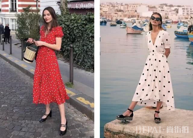 穿上显瘦的V领连衣裙，用这些设计搭配细节才能修身