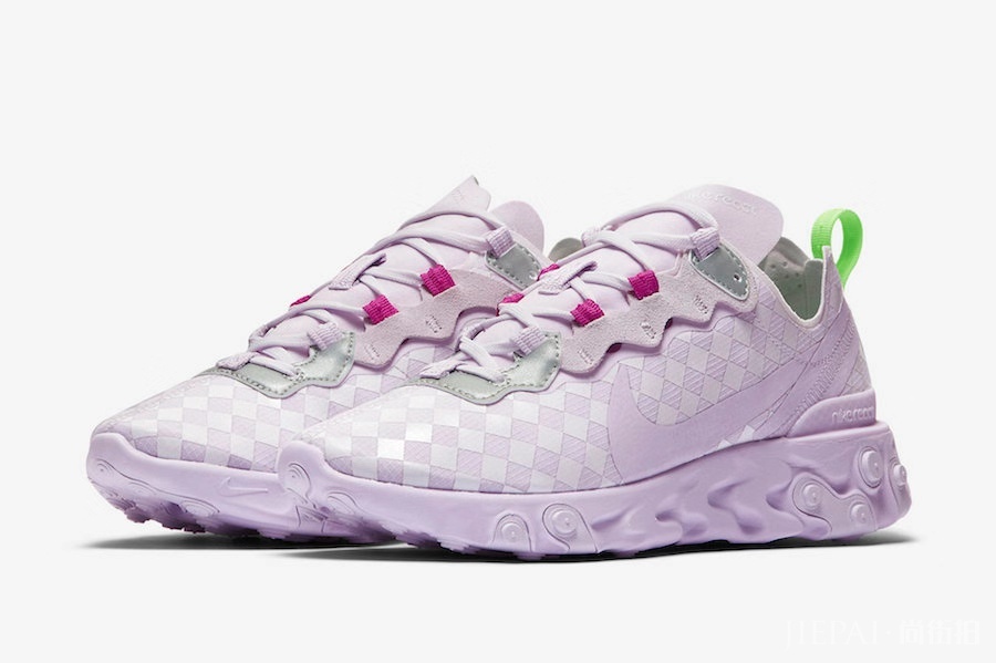 淡雅紫罗兰配色!Nike React Element 55 即将来袭!