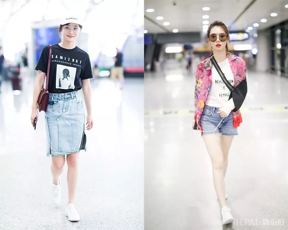 刘雯私服里出镜率最高的三种风格短袖,就这么穿了