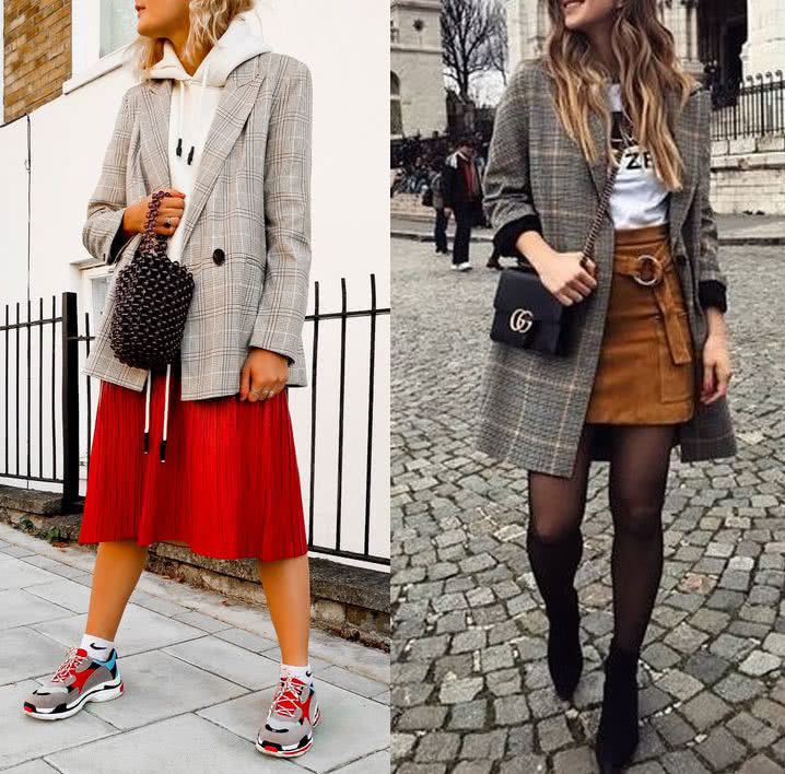 早秋穿什么最好?换一件格纹西装,让你大方美丽又时尚