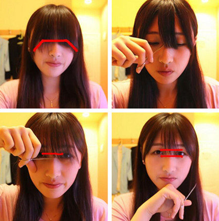 厚刘海三步变空气刘海 三步不行的话就四步