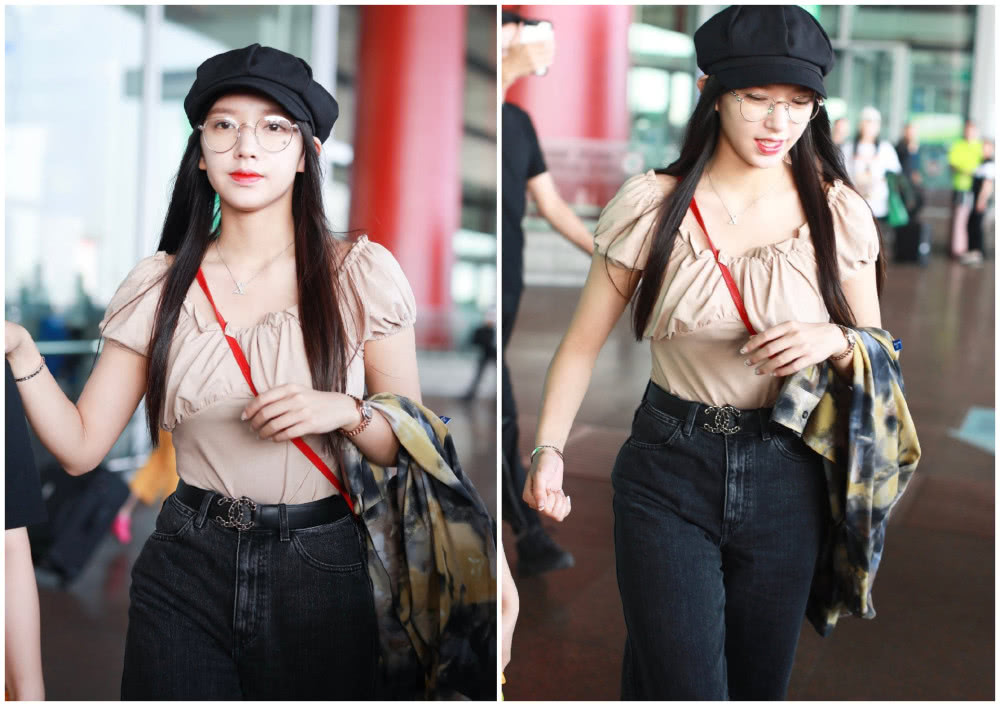 程潇穿修身上衣配高腰裤,未修图都美呆了