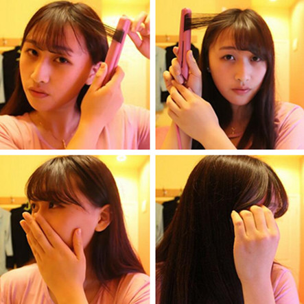 厚刘海三步变空气刘海 三步不行的话就四步