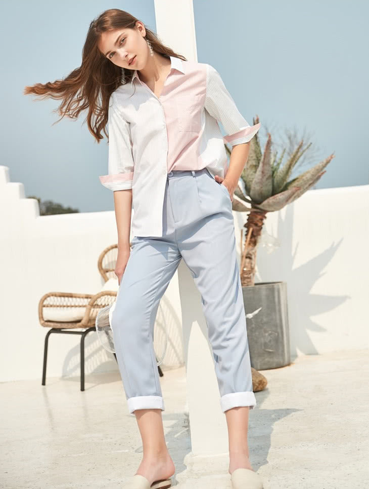 小个子怎样穿衬衫好看？这6个穿搭技巧学了让你显高显瘦还时尚