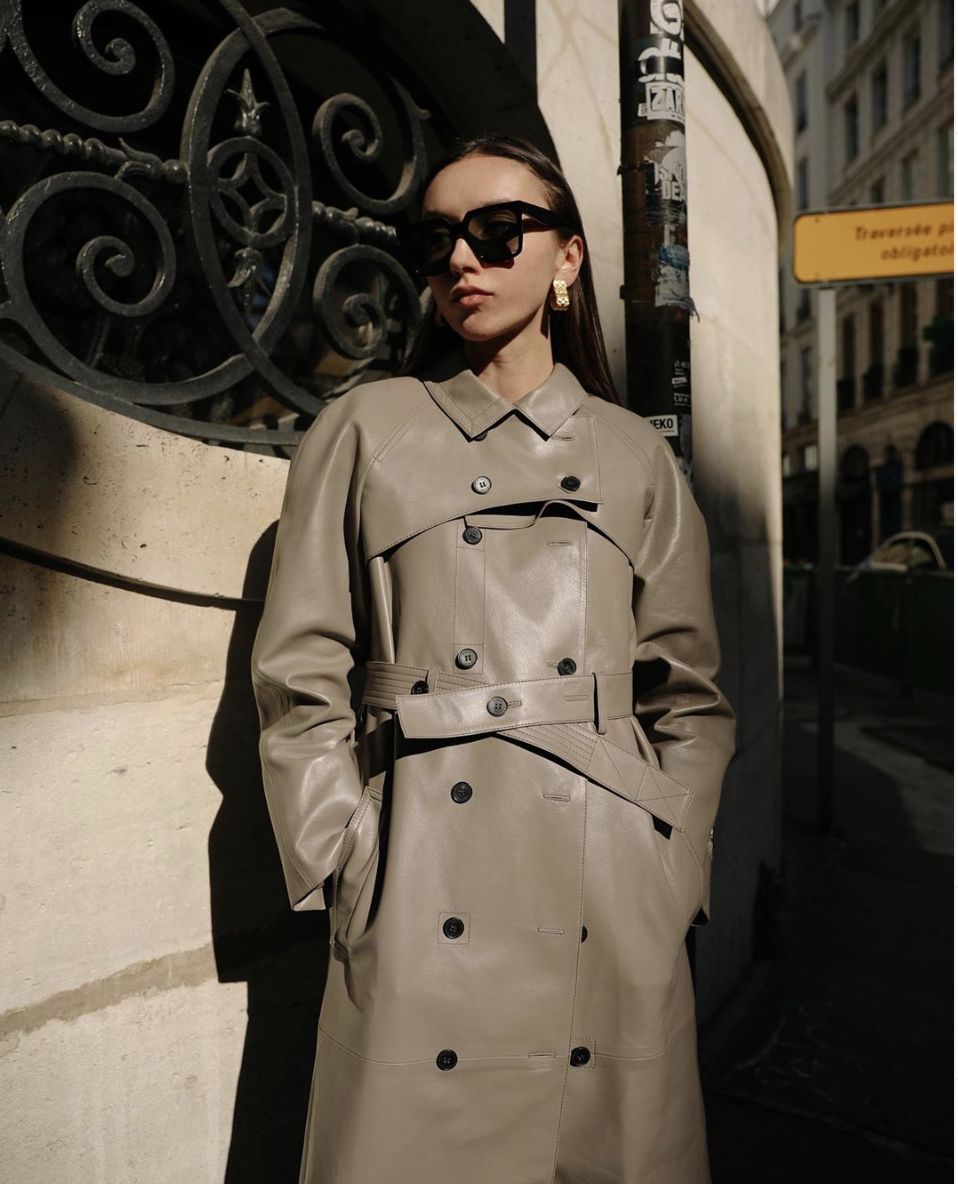 风衣搭配阔腿裤,今秋街拍最潮百搭cp!!!