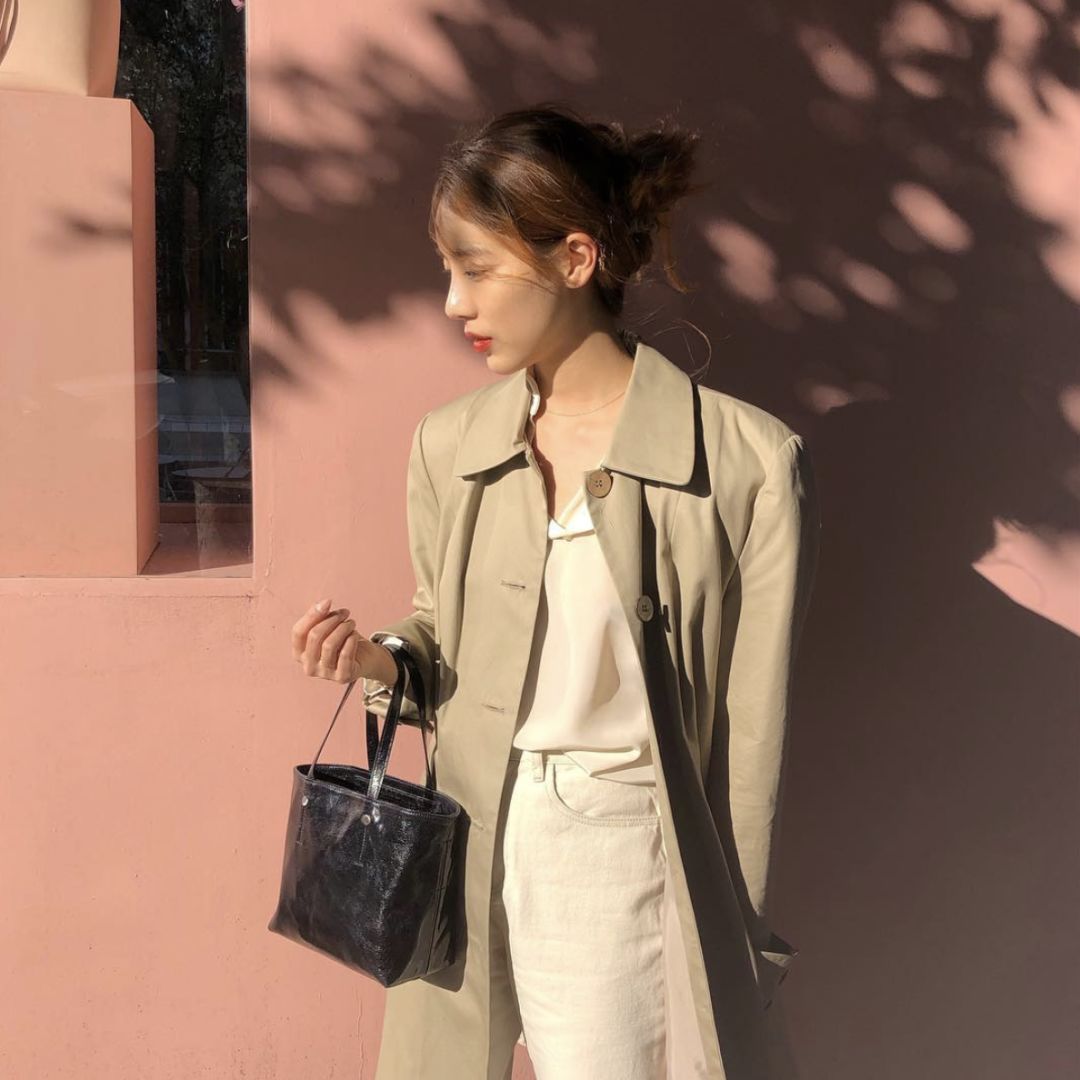 风衣搭配阔腿裤,今秋街拍最潮百搭cp!!!