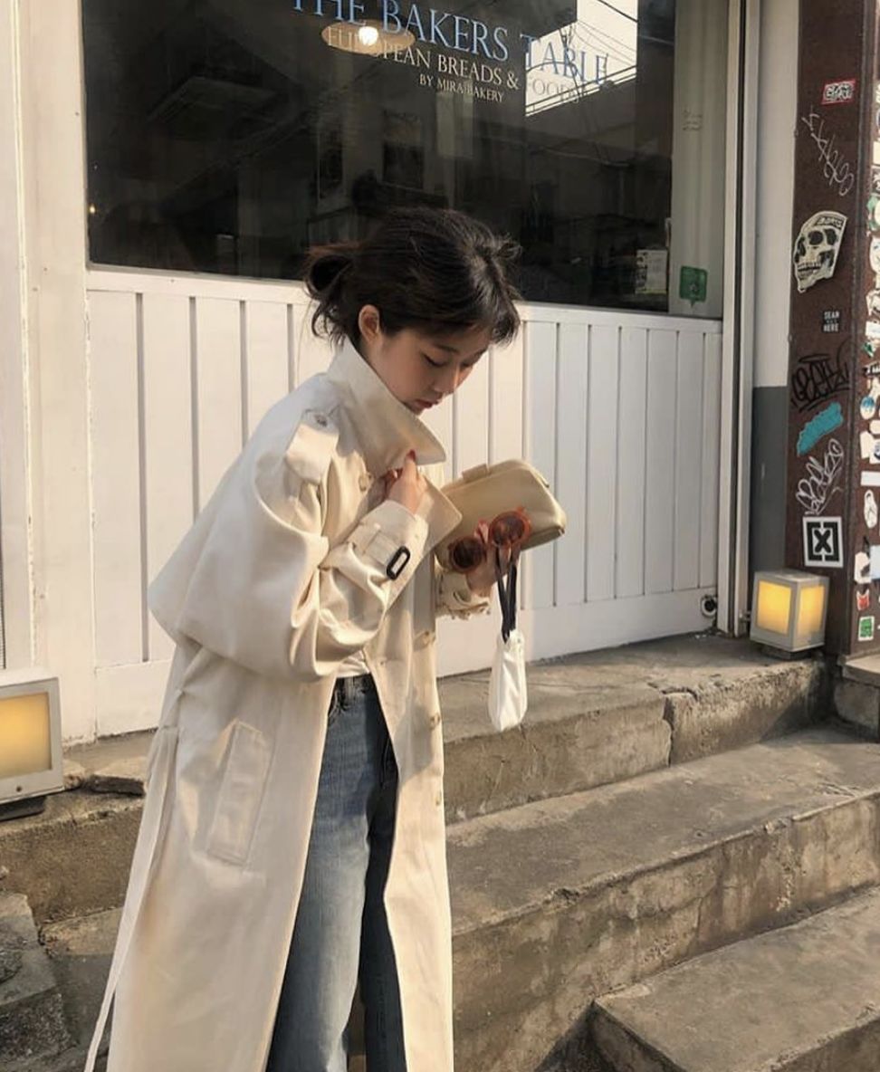 风衣搭配阔腿裤,今秋街拍最潮百搭cp!!!