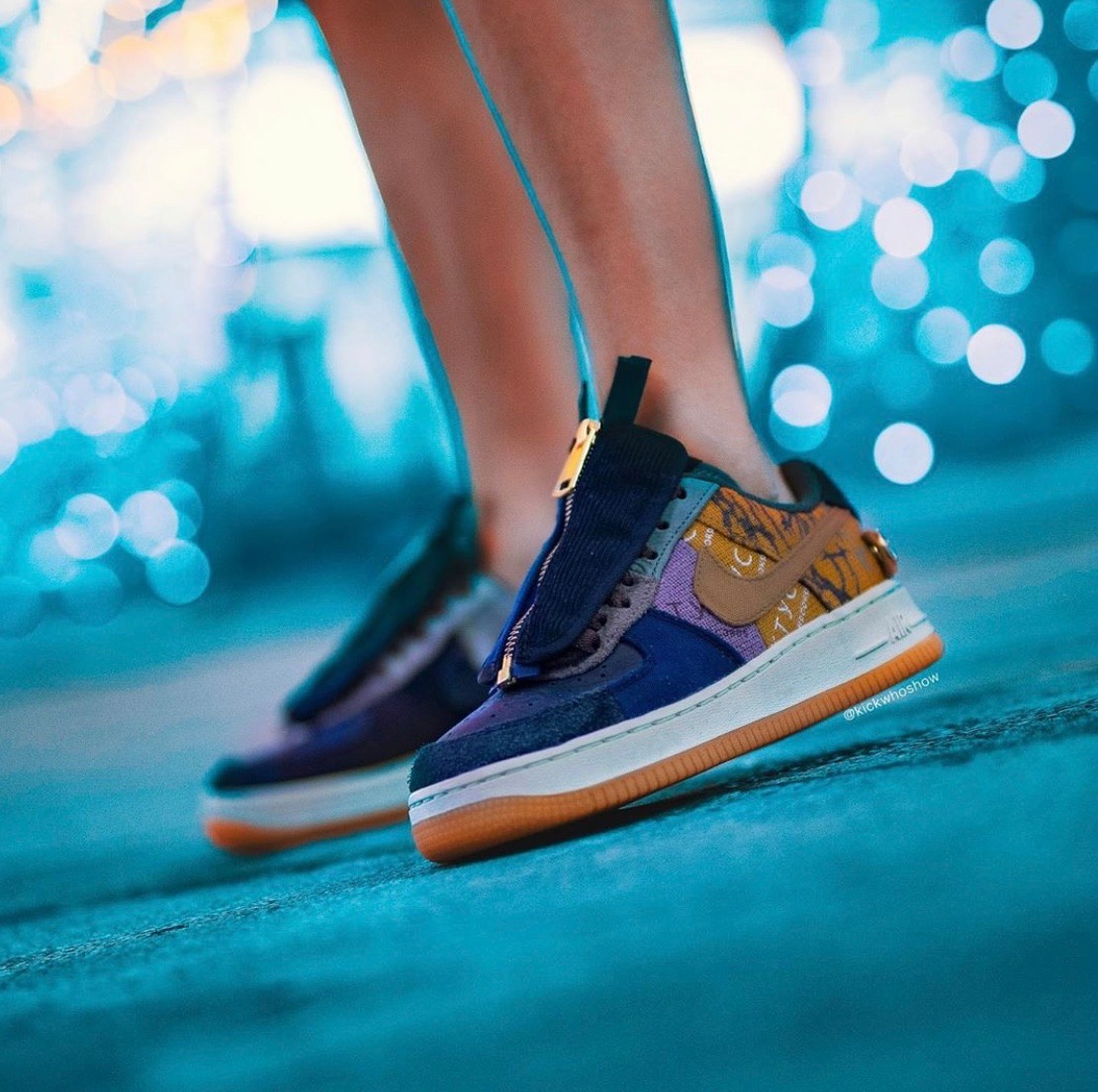 就等发售了!Travis Scott x Air Force 1联乘实物上脚帅炸!