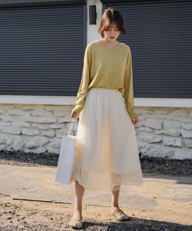 大摆半身裙,给秋天增添仙气感