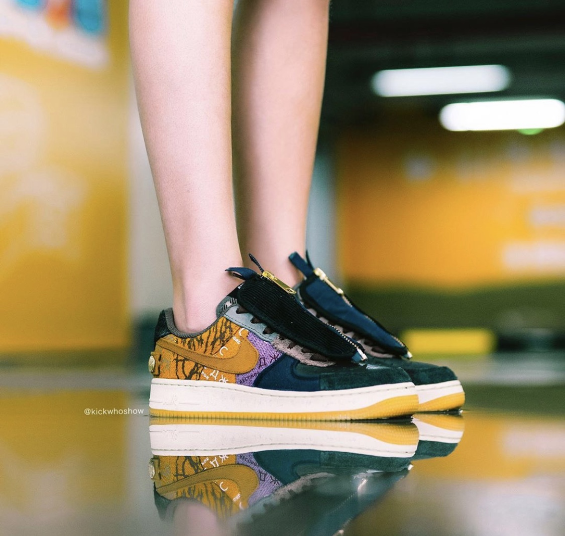 就等发售了!Travis Scott x Air Force 1联乘实物上脚帅炸!