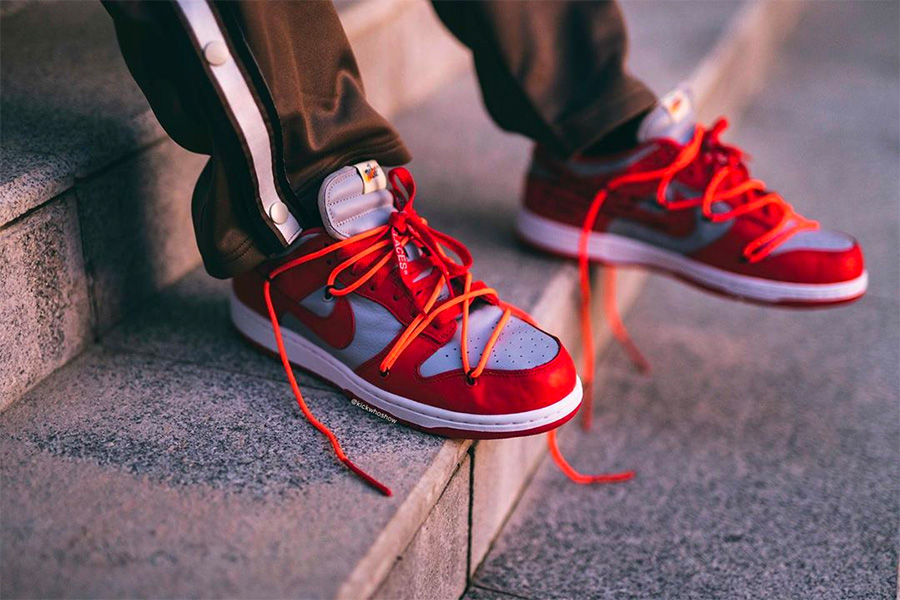 下月重磅登场！Off-White x Nike Dunk Low 灰红实图释出！