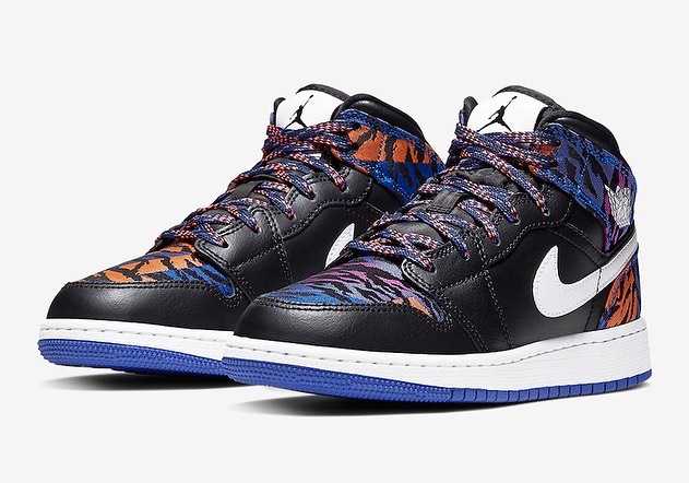 为Jordan Brand穿上虎纹外套!Air Jordan 1 Mid全新配色曝光!