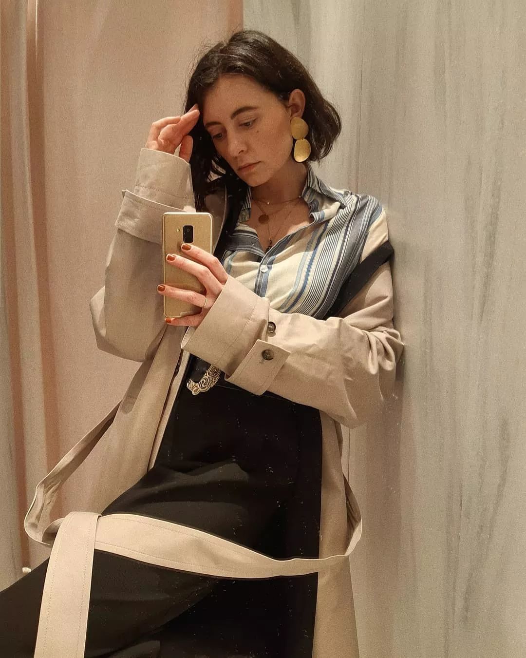 风衣搭配阔腿裤,今秋街拍最潮百搭cp!!!