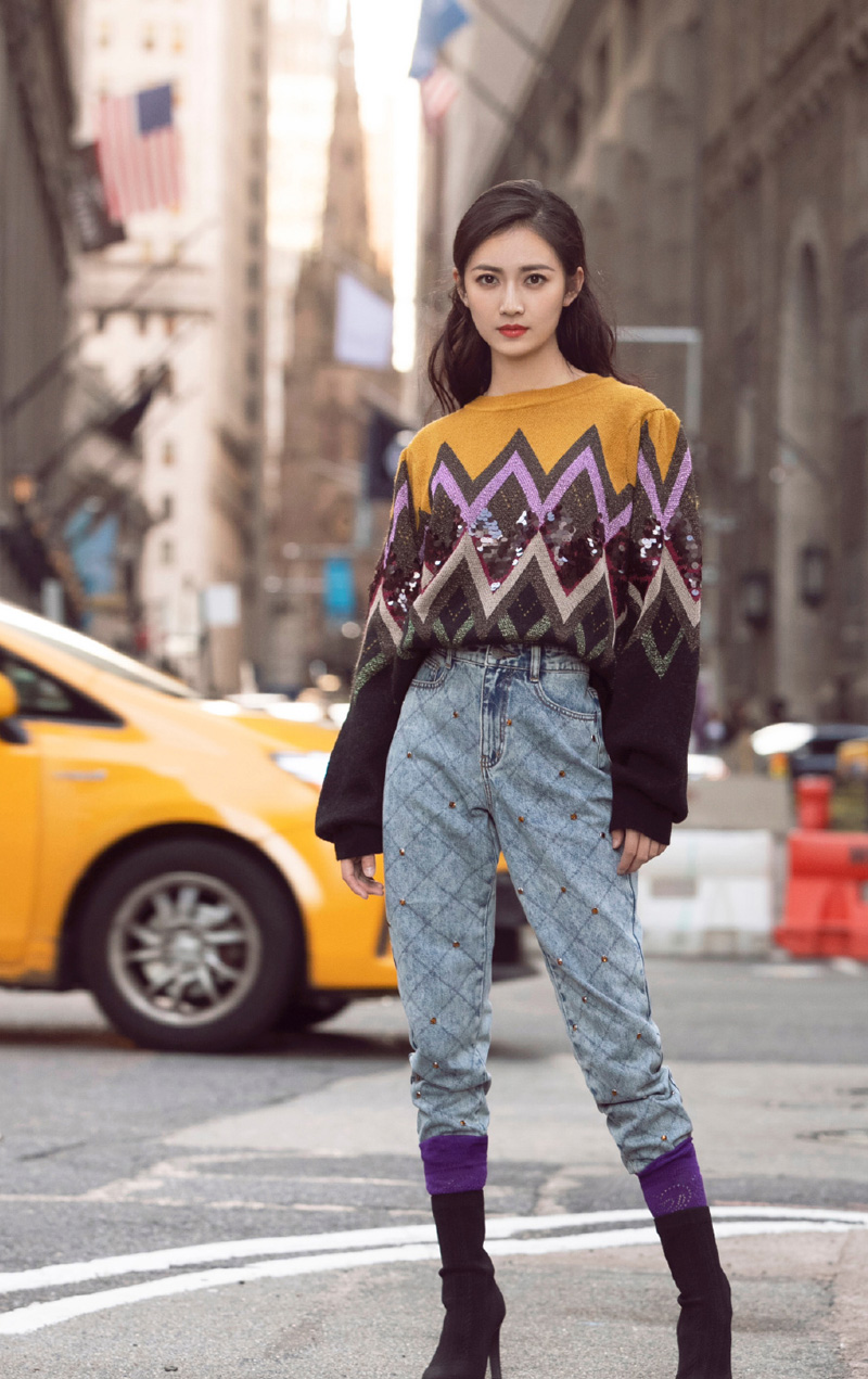 陈钰琪纽约时尚街拍图片