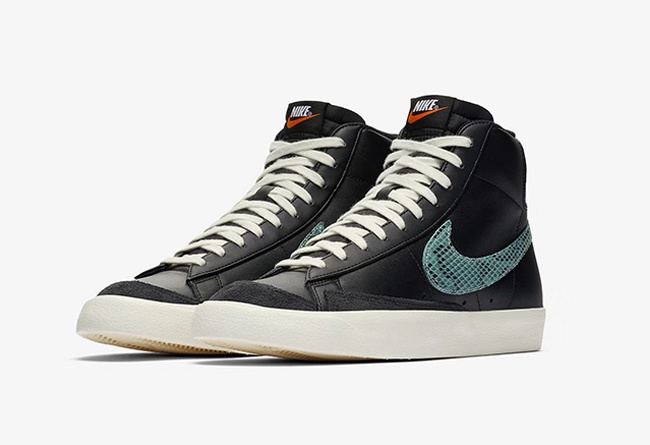 暗绿蛇纹装饰!这双 Nike Blazer Mid 你喜欢吗?