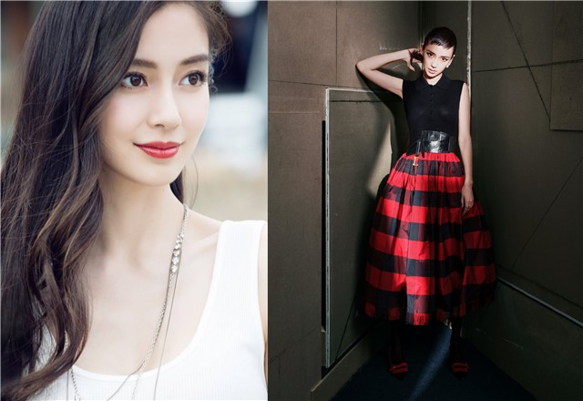 Angelababy赫本风大片油头造型又飒又A，眼神凌厉超迷人