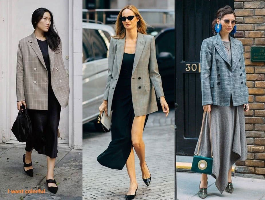 早秋穿什么最好?换一件格纹西装,让你大方美丽又时尚