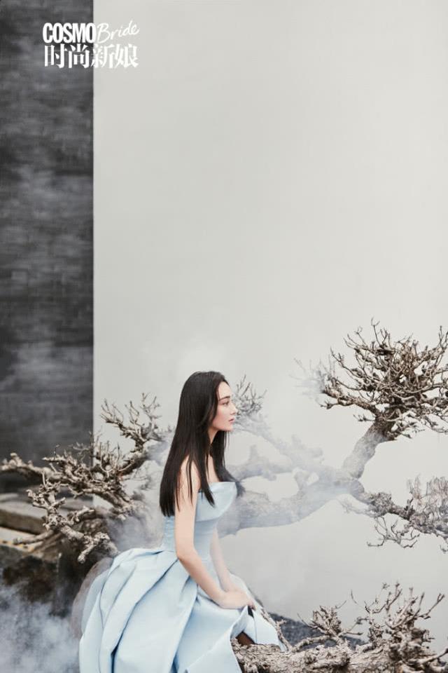 张馨予拍《时尚新娘》大片撞脸姚笛?气场全开,性感撩人!