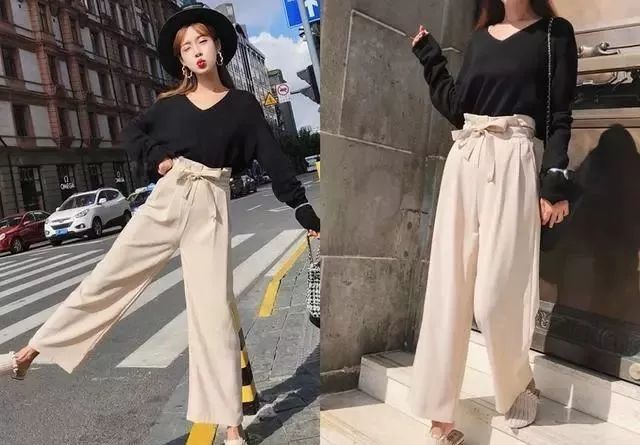 初秋怎么穿?只要一条阔腿裤就能把基础款上衣穿出高级时尚感