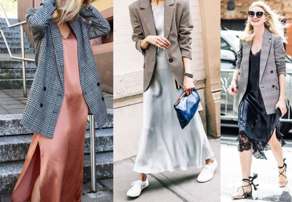 早秋穿什么最好?换一件格纹西装,让你大方美丽又时尚